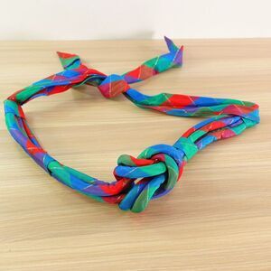 Fabric Waist Belt Womens‎ MEDIUM 32 Colorful Rope Dress Waist Preppy Vintage